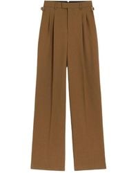 Ami Paris - Pantaloni A Gamba Ampia Con Pieghe - Lyst