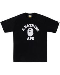 A Bathing Ape - Katoenen T-shirt Met Print - Lyst