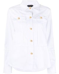 Tom Ford - Frayed-Cotton Brim Shirt - Lyst