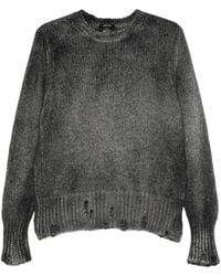 Avant Toi - Distressed Mélange-Effect Sweater - Lyst