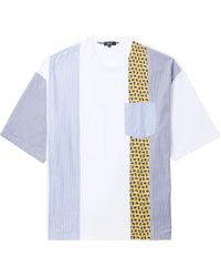 Comme des Garçons - T-Shirt Met Paisley-Print En Vlakken - Lyst