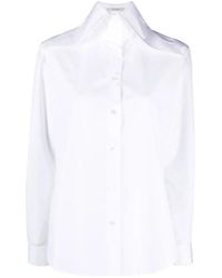 The Row - Langarmshirt Mit Spitzem Kragen - Lyst