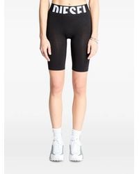 DIESEL - Short Pants With Cut-Off Logo - Lyst