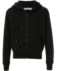Off-White c/o Virgil Abloh Logo Print Hoodie - Black