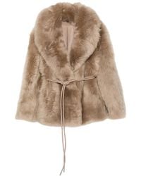 Mackage - Ali Belted Shearling Coat - Lyst