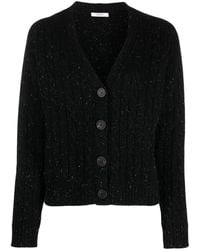 Peserico - Lurex-detailed Cable-knit Cardigan - Lyst