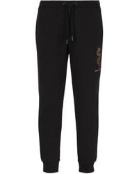 ARMANI EXCHANGE - Dragon-embroidery Cotton Track Pants - Lyst
