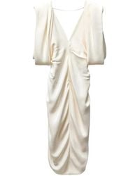 Versace - Crêpe Marocaine Silk Midi Dress - Lyst
