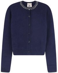 Semicouture - Hennie Crystal-Embellished Button-Front Cardigan - Lyst