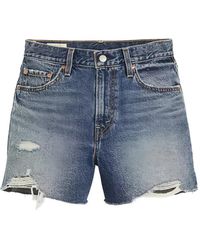 Levi's - Distressed Frayed-Hem Shorts - Lyst