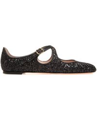 Bally - Rina Glitter-embellished Ballerina Shoes - Lyst