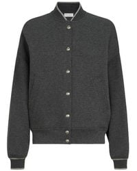 Brunello Cucinelli - Techno Cotton And Cashmere Interlock Bomber Jacket - Lyst
