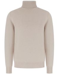 Alpha Studio - Roll-Neck Ribbed-Trim Sweater - Lyst