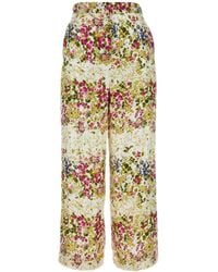 Max Mara - Satijnen Broek Met Print - Lyst