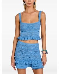 retroféte - Florrie Crochet Ruffled Top - Lyst