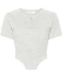 GIUSEPPE DI MORABITO - Corset-Layer Cotton T-Shirt - Lyst