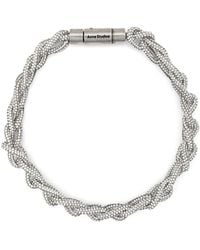 Acne Studios - Crystal Cord Chocker Necklace - Lyst