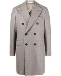 Boglioli - Double-breasted Buttoned Wool Coat - Lyst