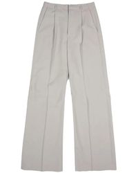 MM6 by Maison Margiela - Pleated Wide-Leg Trousers - Lyst