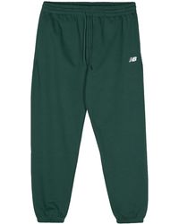 New Balance - Embroidered-Logo Jersey Track Pants - Lyst
