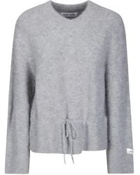 Samsøe & Samsøe - Salo V-Neck Drawstring Sweater - Lyst