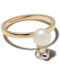Delfina Delettrez - 18kt White And Yellow Gold Two In One Diamond Ring - Lyst