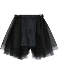 Noir Kei Ninomiya - Bermudas de vestir con capa de tul - Lyst
