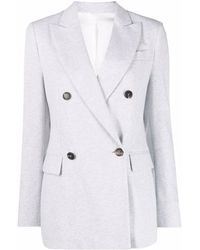 Brunello Cucinelli - Double-Breasted Tailored Blazer - Lyst