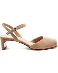 Elena Iachi - Suede Ankle-Strap Sandals - Lyst