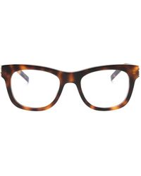 Saint Laurent - Brille Mit Eckigem Logo - Lyst