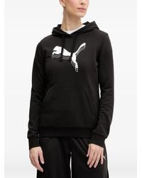 PUMA - Logo-Print Drawstring Hoodie - Lyst