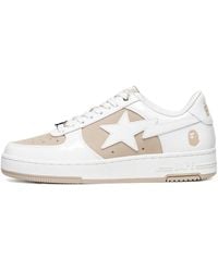 A Bathing Ape - Star-Patch Leather Sneakers - Lyst