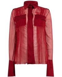 Alberta Ferretti - Bluse Mit Transparentem Finish - Lyst
