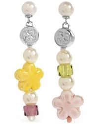 Off-White c/o Virgil Abloh - Arrows-Motif Floral-Beaded Earrings - Lyst