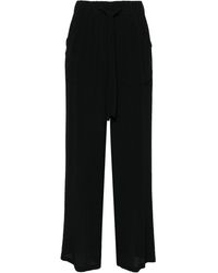 Semicouture - Drawstring Wide-leg Trousers - Lyst