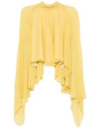 De La Vali - Mia Draped High-Neck Top - Lyst