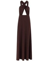 CAYET - Naomi Twist-Detail Cutout Maxi Dress - Lyst