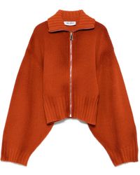The Attico - Geribbeld Vest Met Rits - Lyst
