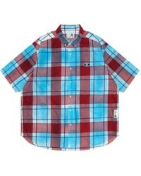 Aape By A Bathing Ape - Logo-Appliqué Plaid Shirt - Lyst