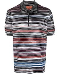 Missoni - Striped Cotton Polo Shirt - Lyst