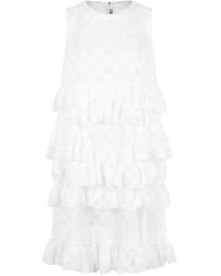 Comme des Garçons - Check-Pattern Ruffled Mini Dress - Lyst