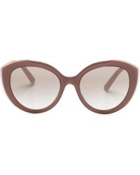 Prada - Engraved-logo Oversize-frame Sunglasses - Lyst