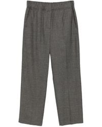 Weekend by Maxmara - Pantalon Droit À Taille Élastiquée Et Micro-Carreaux - Lyst
