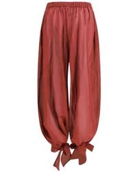 ANDAMANE - Bow-Detail Elasticated-Waistband Trousers - Lyst