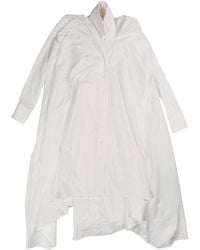 Marc Le Bihan - Draped Cotton Shirt Dress - Lyst