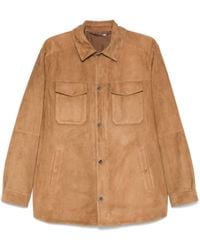 Canali - Suede Shirt Jacket - Lyst