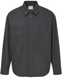 WOOYOUNGMI - Logo-Print Chest-Pockets Shirt - Lyst
