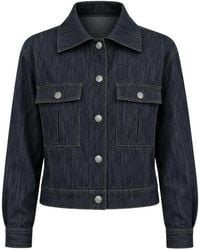 Eleventy - Button-Up Denim Jacket - Lyst