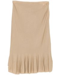 TOTEME - Fluted-Hem Knitted Midi Skirt - Lyst