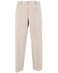 Briglia 1949 - Pantalon Droit À Design Plissé - Lyst